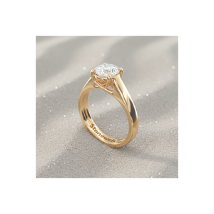 แหวนหมั้นเพชรเม็ดเดี่ยวทรงบาง Stonewels ทองคำแท้ เพชรเพาะเลี้ยงในห้องปฏิบัติการ ตัวเรือนแบบหนามเตย สำหรับงานแต่งงานสุดหรูที่ได้รับการรับรอง เหมาะสำหรับทั้งชายและหญิง - Product Image 1