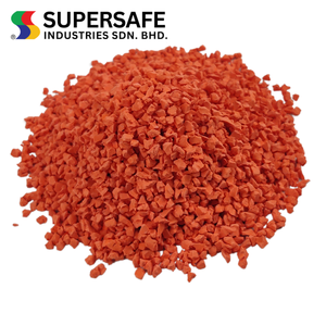 Granulés de caoutchouc EPDM de qualité supérieure de Malaisie, marque Supersafe, écologiques, faible teneur en poussière, taille 1-4 mm, vente en gros. - Product Image 3