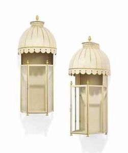 Vintage Sage Green scallop Dome with Glass Door Wall Metal Lantern for Home Decor Wedding and Festive Occasion - Product Image 2