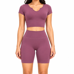 Custom Ladies Biker <b>Shorts</b> High Waist Yoga Gym Fitness Running <b>Cycling</b> Stretch Sportswear Wholesale OEM Service Factory Supplier - Product Image 4