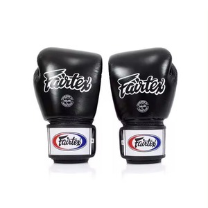 นวมชกมวยไทย Fairtex สีดำใหม่เอี่ยม คุณภาพสูง หนังวัวแท้ สำหรับมืออาชีพ อุปกรณ์ฝึกซ้อมมวย Fairtex - Product Image 2