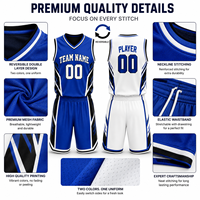 Seragam Basket Custom Bolak-Balik Cetak Digital Bahan Polyester 100% Bernapas, Jersey Tim Dua Sisi untuk Turnamen AAU