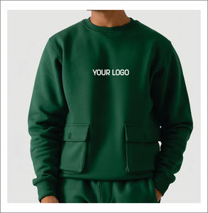 เสื้อสเวตเชิ้ตผู้ชาย ผ้าฝ้าย ใส่สบาย ระบายอากาศได้ดี สไตล์พรีเมียม สตรีทแวร์ ทรงโอเวอร์ไซส์ ปักลายตามสั่ง - Product Image 1