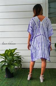 Elegante Tie Dye Maxi vestido de moda verano noche Casual desgaste sólido patrón botón decoración al por mayor playa vacaciones - Product Image 5