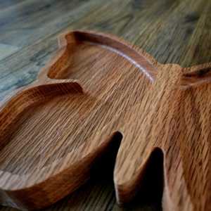 Wholesale Rustic Wooden Home Accent Tray Decorative Butter Fly Shape Serving Tray for Coffee <b>Table</b> <b>Dining</b> <b>Table</b> and Kitchen - Product Image 4