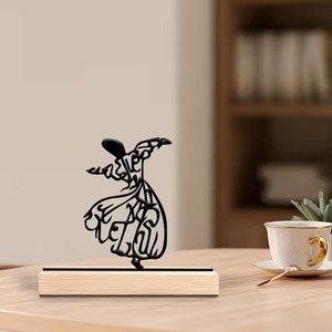Farol Decorativo de Aluminio para Ramadán, Diseño Celestial Bloom, 35.5cm, con Adorno de Luna Creciente, para Decoración del Hogar - Product Image 3