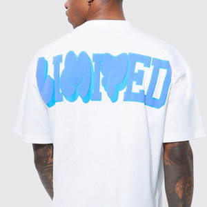 Servicio OEM, Camisetas Deportivas Personalizadas con Impresión Puff, 100% Algodón, Corte Holgado, Secado Rápido, Transpirables, Tallas Grandes para Hombre - Product Image 5