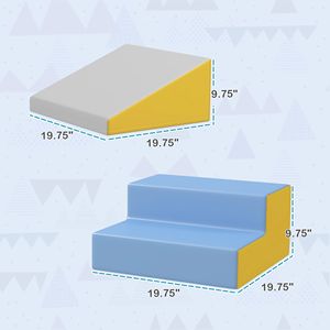 Set Contemporaneo di 2 Pezzi per Arrampicata e Gioco Indoor, Struttura per Attività di Gioco, Gattonamento e Arrampicata - Product Image 3