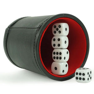 แก้วเขย่าลูกเต๋าหนัง PU สีสันและขนาดตามสั่ง ทนทาน เหมาะสำหรับงานปาร์ตี้วัยรุ่น บริการ OEM คุณภาพดี ขายดีอันดับต้นๆ - Product Image 2