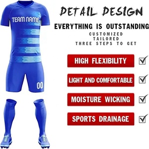Conjunto de camisetas de fútbol personalizadas de alta calidad OEM Kits de fútbol sublimados con camisetas de fútbol Ropa de fútbol Premium - Product Image 4