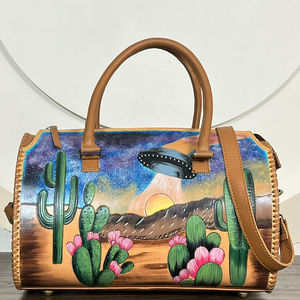 Nouvel ensemble de sacs de voyage de luxe 3 pièces en cuir véritable repoussé, design 2026, avec fermeture éclair, pour la nuit et les voyages - Product Image 2