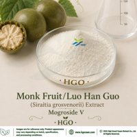 Hgo Fabriek Directe Levering Natuurlijk Monnik Fruit/ Luo Han Guo (Siraitia Grosvenorii) Extract Mogroside V 5% (Gestandaardiseerd Extract)