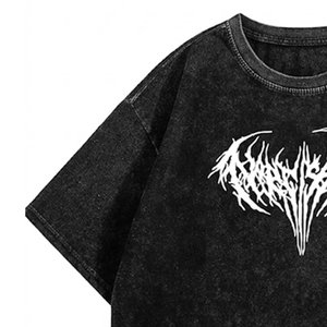 New Arrival 240 GSM Heavyweight Men's <b>Acid</b> Washed <b>Drop</b> Shoulder Oversized T-Shirt Luxury Streetwear Custom Printed Logo Branding - Product Image 6