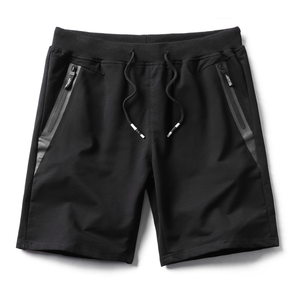 Nuevos pantalones cortos de felpa francesa para hombre, corte holgado, dobladillo sin rematar, pierna ancha, pantalones cortos deportivos de alta comodidad - Product Image 1