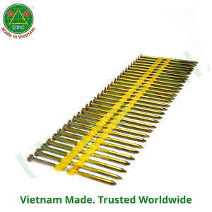 3" Plastic Collated <b>Nails</b> with Screw Yellow Coating Shank for Framing Projects From Vietnam | Clavos en tira plástica - Product Image 4