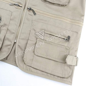 Nuevo Chaleco Masculino Personalizado de Secado Rápido con Múltiples Bolsillos, 100% Algodón, Tela de Lona, Chaleco Casual para Hombre, Chaleco de Caza para Hombre - Product Image 4