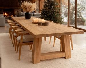 Table à manger en noyer massif faite à la main, moderne et écologique, meubles en bois sur mesure à prix avantageux - Product Image 6