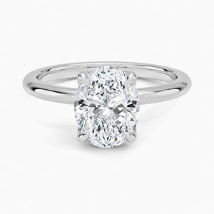 Elodie 1.8mm <b>Solitaire</b> Moissanite Engagement <b>Ring</b> with Prong Setting 14K Gold Plated for Wedding & Anniversary - Product Image 5