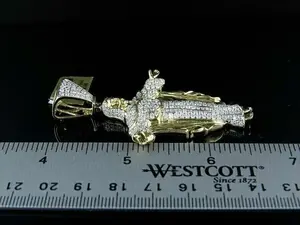 Pendentif Jésus Moissanite Iced Out, style Hip Hop, religieux, imitation diamant, pour homme - Product Image 2