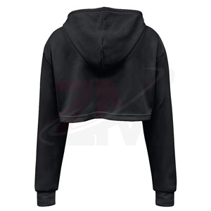 เสื้อฮู้ดครอปพิมพ์ลายสีดำสำหรับผู้หญิง ผ้าฝ้ายฟลีซ 100% พิมพ์ลายกราฟิก ทรงเข้ารูป สตรีทแวร์ แขนยาว แฟชั่นลำลอง - Product Image 5