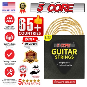 Juego de 6 Cuerdas para Guitarra Acústica de 5 Núcleos, Calibre Medio, Núcleo de Acero y Carbono, Tono Brillante y Potente, Alta Resistencia - Product Image 6
