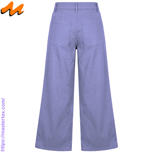 Pantalones vaqueros de mujer de corte holgado y cintura alta con remaches traseros, tela transpirable, informales, para fiesta, verano, 100% algodón, poliéster y elastano, 9.29 oz - Product Image 2