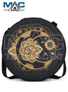 Sac de transport pour tambour shamanique par sublimation |   Tissu Cuadra, sangle réglable |   Sacs à tambours artisanaux de 8 à 24 pouces - Product Image 4