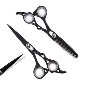Kit professionnel de ciseaux de barbier/brosse à barbe/moustache en acier inoxydable pour droitiers, dans un mini étui à moustache avec logo client - Product Image 4