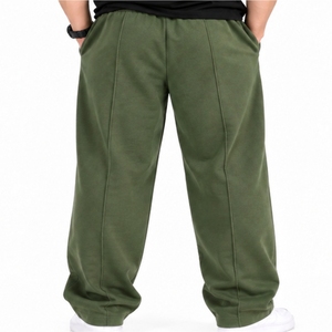 Custom <b>Men</b> Side Pockets Casual <b>Trousers</b> <b>Elastic</b> Waist Drawstring Sweatpants Relaxed Fit And <b>For</b> Everyday Streetwear - Product Image 2