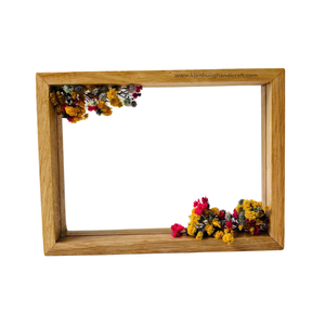 Cadre photo en bois massif artisanal - Décoration rustique haut de gamme pour le salon - Product Image 4