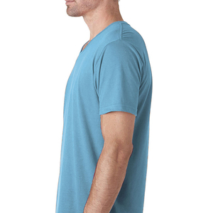 Camiseta con Cuello en V 100% Algodón con Logotipo Personalizado, Transpirable, Tallas Grandes, Jersey, Impresión al por Mayor, Camisetas Lisas con Cuello en V para Hombre, Servicio OEM - Product Image 6