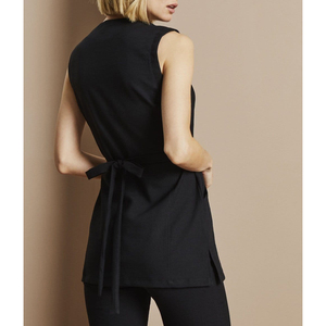 Tunique légère classique personnalisée pour femme, style enveloppant, uniforme de travail pour le personnel médical, blouse de salon, robe - Product Image 4