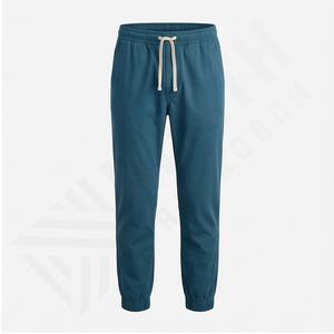 กางเกงจ็อกเกอร์ทรงตรงขากว้างสไตล์วินเทจสำหรับผู้ชาย ผ้าขนสัตว์เนื้อบางเบา ระบายอากาศได้ดี เอวยางยืด เหมาะสำหรับใส่ทำงานในฤดูใบไม้ร่วง - Product Image 2