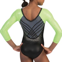 Costumes de danse de compétition personnalisés de haute qualité, justaucorps à manches longues en maille avec strass, tenue de cheerleading pour filles, vêtements de performance