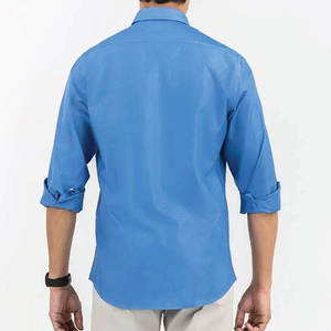Mens Dress <b>Shirt</b> High Quality Custom Embroidered <b>Half</b> Sleeve Business Formal Slim Fit Breathable Cotton Anti-UV Turn-down Collar - Product Image 2