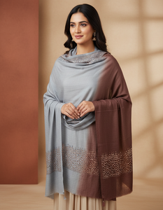 Elegant Merino <b>Wool</b> Stoles for Women Designer Winter <b>Wool</b> <b>Wrap</b> Soft Warm Scarf Swarovski Crystals Traditional Scarves Shawls - Product Image 2