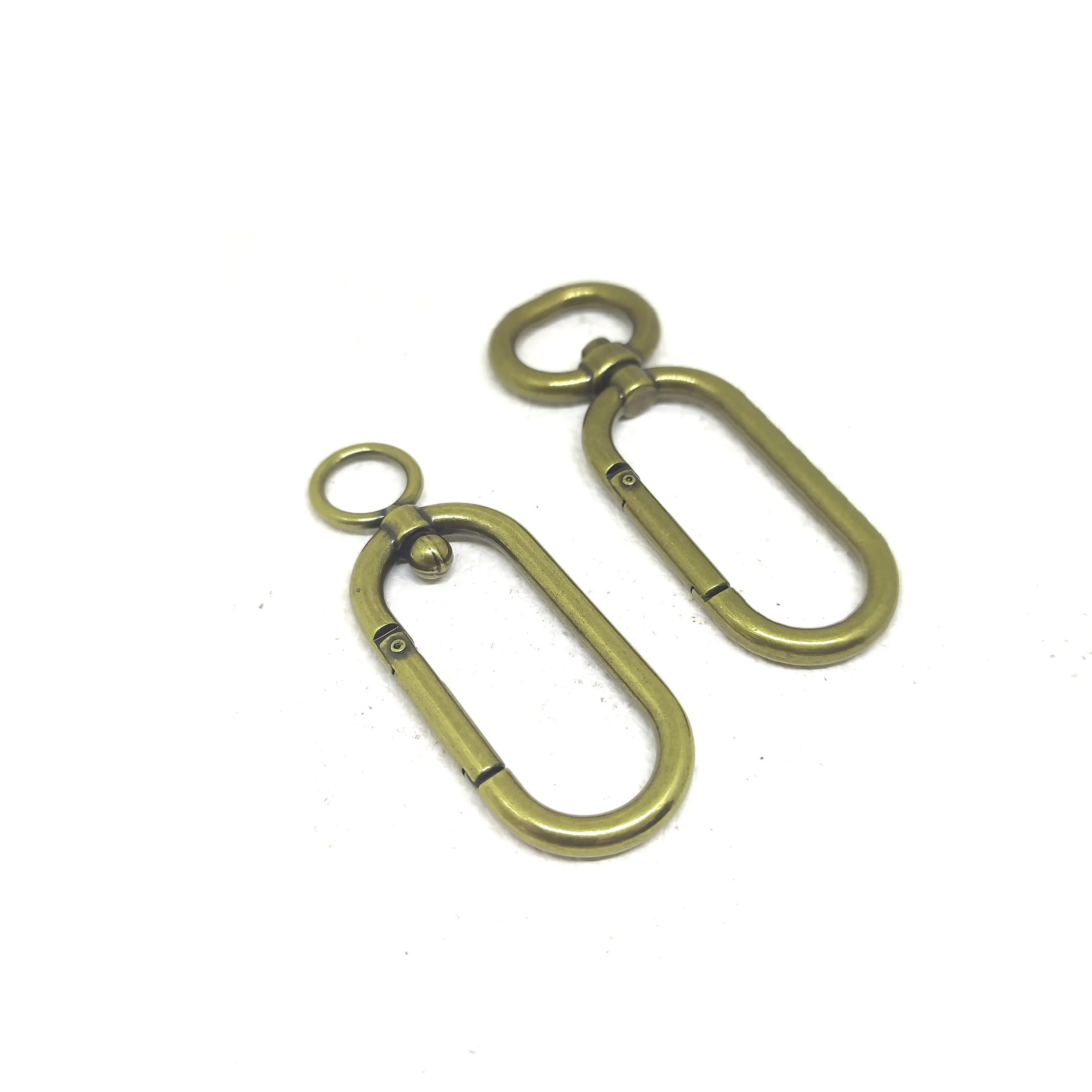 10mm and 16mm Antique OEB Gold Color Tone Buckle Handbag Bag Metal Parts Accessories Clasp Snap Oval Dog Hook