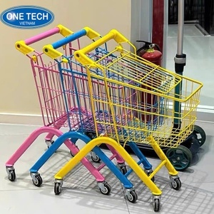 รถเข็นช็อปปิ้งขนาดเล็ก / รถเข็นเด็ก เวียดนาม รถเข็นเคลือบสีฝุ่น ตาข่าย สำหรับเด็กอายุ 6-12 ปี ความจุ 25 ลิตร - Product Image 4
