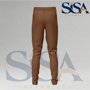 Pantalon de survêtement marron personnalisé pour homme en polyester polaire, coupe droite, taille élastique, hiver, tailles XS-3XL - Product Image 3
