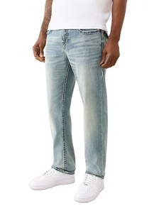 Jeans vintage pour femme, coupe plissée, style décontracté, jambe droite large, taille mi-haute en denim, idéal pour l'été et les couples - Product Image 2