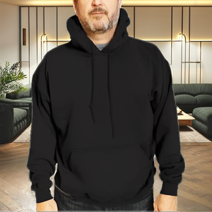 Sweat à capuche unisexe classique marron en jersey d'hiver, imprimé sur mesure, 100 % coton, avec poche, pour un confort douillet et écologique - Product Image 5
