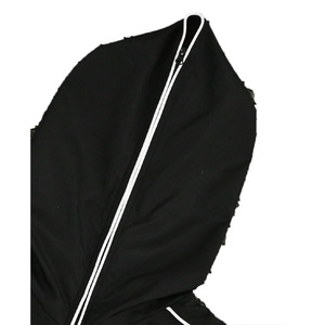 Veste coupe-vent à capuche entièrement zippée noire personnalisée pour homme, avec bandes réfléchissantes, style streetwear, coupe-vent léger, veste de sport pour homme - Product Image 4