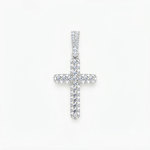 จี้พระเยซูรูปกางเขนแบบมินิมอลประดับเพชรแล็บโกรว์ชุบทอง 10K ยี่ห้อ SHRAMAN DIAMOND ของขวัญทางศาสนาคริสต์ - Product Image 6