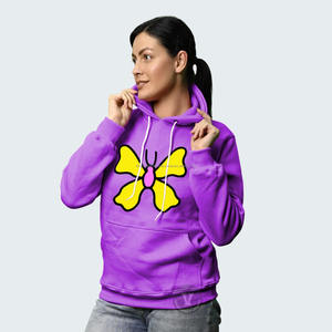 Sudadera con capucha de lana de algodón de gran tamaño hombro caído lavado térmico para invierno 100% tela de punto de longitud corta impresa - Product Image 4