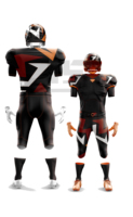 JAMEZ SPORTS Uniforme de football américain léger, maillot de performance, pantalon, col en V, manches courtes, unisexe, 100% coton, devant