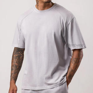 T-shirts de sport personnalisés pour hommes, 100% coton, tissu tricoté, impression de logo personnalisée, séchage rapide, respirant, anti-UV, vêtements de fitness - Product Image 2