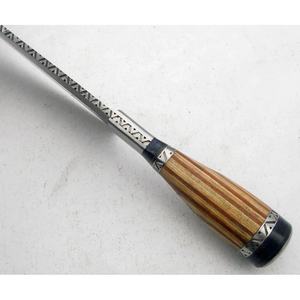 Cuchillo de Chef de Acero de Damasco de 13 Pulgadas Hecho a Mano por Ahmad Fabric con Funda de Cuero y Mango Hermoso Personalizable - Product Image 3