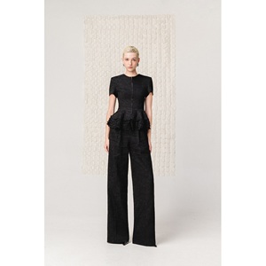 Eco Friendly Women's Pants <b>Set</b> ODM ELEGANT DOUBLE PLEAT PANTS Premium <b>Linen</b> ODM Support Private Label Casual Women's Trousers - Product Image 3