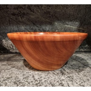 Bol en bois d'acajou tourné à la main - Finition brillante, récipient décoratif en bois, vente en gros - Product Image 4