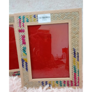 Cadre photo Shetal Pati fait main, design tissé à la main, 100% fibre de Murta naturelle, durable, pour table/bureau - Product Image 2